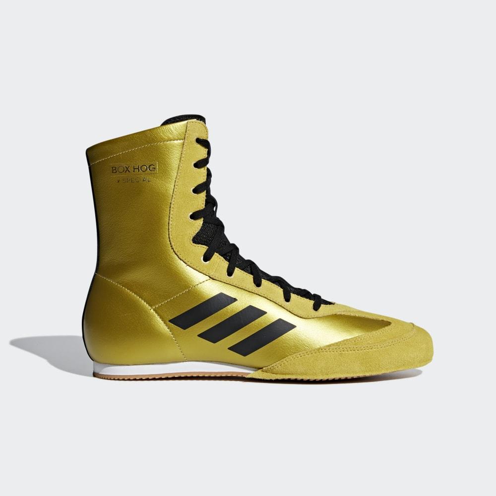 Adidas Men's Box Hog x Special Boxing Boots Gold Metal/Black/White Ireland BC0355